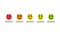 Rating emoji for customer satisfaction with funny different emotions