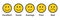 Rating emojis in yellow set of rating and feedback emojis icons.
