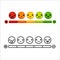 Rating feedback emotion scale cartoon design vector illustration
