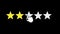 Rating Five Stars. Motion Graphics. Transparent Background.