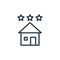 rating icon vector from real estate concept. Thin line illustration of rating editable stroke. rating linear sign for use on web