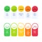 Rating pain scale horizontal gauge measurement assessment level indicator stress pain with smiley faces scoring manometer measure