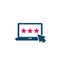 Rating, ranking icon with laptop
