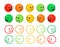 Rating and Ranking Levels of Satisfaction. Isometric Round Faces Depicting Emotions