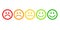 Rating satisfaction feedback in form of emotions excellent good normal bad awful