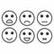 Rating satisfaction. Feedback in form of monochrome emotions, smileys, emoji