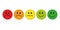 Rating smiley faces red to green