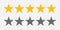 Rating stars 5 rate review vector web ranking star