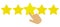 Rating stars. Five stars customer product rating review. Ranking symbol. Vector illustration. EPS 10