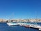 Ratonneau island, France - may 8, 2017: Pier with sport races yachts. Bareboat charter. Mediterranean area. Luxury lifestyle. Acti