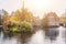 Ratsmuhle or old water mill on Ilmenau river in Luneburg. Germany