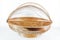 Rattan food dome with cover, fruit bowl bamboo basket
