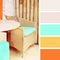 Rattan furniture. color palette swatches