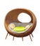 Rattan round wicker patio chairs for home living room decorated