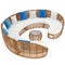 Rattan sofa to relax outdoors. 3D graphic