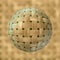 Rattan sphere pattern on blurred background - beige wood