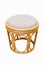 Rattan stool on a white background