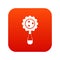 Rattle baby toy icon digital red