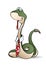 Rattle snake wear tie