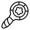 Rattle toy icon outline vector. Motor fine