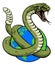 Rattlesnake Snake World Earth Globe Concept