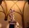 Ratto delle Sabine statue in Loggia de Lanzi by night