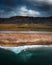 Raudisandur Beach, aerial drone view, Iceland