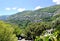 Ravello old Italian town beautiful green landscape urban panorama cityscape blue sky background