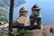 Ravello â€“ Cupole della Chiesa dell`Annunziata dai giardini di Villa Rufolo