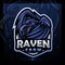 Raven crow mascot. esport logo design