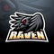 Raven esport mascot logo design