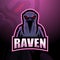 Raven esport mascot logo design