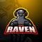 Raven game player esport mascot logo design
