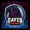 Raven mascot. esport logo design