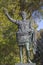 Ravenna - The bronze copy of original antic statue of Caesar Augustus in front of church Basilica di Sant Apollinare in Classe