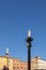 Ravenna Italian mosaic capital, Italy - Emilia Romagna, statues on the columns in Piazza del Popolo