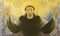 RAVENNA, ITALY - JANUARY 28, 2020: The modern painting of St. Francis of Assisi in the church Basilica di Sant Francesco