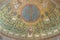 RAVENNA, ITALY - JANUARY 29, 2020: The mosaic in the main apse with the early christian cross and symbolic in church Basilica of