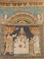 RAVENNA, ITALY - JANUARY 29, 2020: The mosaic panel of Abraham, Abel and Melchizedek in church Basilica of Sant Apolinare