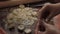 Ravioli ingredients, prepare home-cooked dumplings on the table, floured