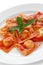 Ravioli pasta with tomato sauce , italian food