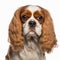 Ravishing adorable cavalier king charles dog portrait.