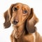 Ravishing adorable dachshund or sausage dog portrait.