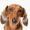 Ravishing adorable dachshund or sausage dog portrait.