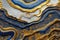 Ravishing blue and golden acrylic liquid ink swirl abstract background.