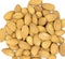 Raw almond closeup on white background. Natural organic nut kernel. Protein superfood or healthy snack