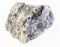 raw apatite ( phosphorus ore) stone on white