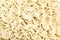 Raw asian ramen instant noodle uncooked on white background