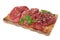 Raw beef isolated