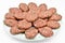 Raw beef meatballs made with various homemade spices, raw beef kofte kofta, in a white plate